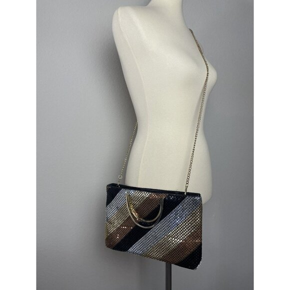Vintage Bags By Marlo Metal Mesh Evening Shoulder Bag Chain Strap Party Purse - Picture 8 of 8